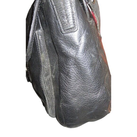 Coach Taylor Black Leather Marin Flap Magnetic Closure adjustable strap Satchel - Picture 4 of 9